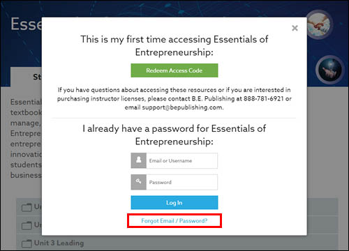 Forgot Email / Password?